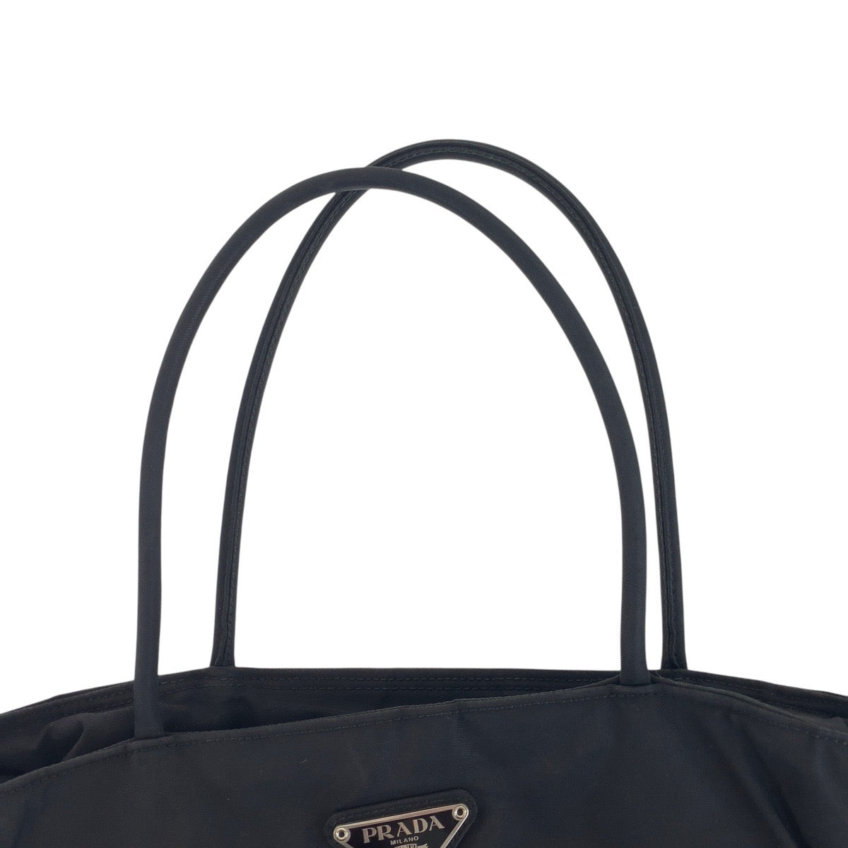 PRADA Tote Bag Nylon black Test Triangle With logo