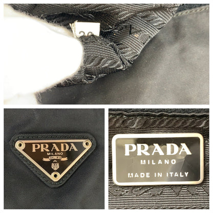 PRADA Tote Bag Nylon black Test Triangle With logo
