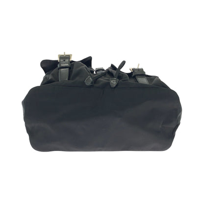 PRADA Backpack Nylon Black SilverMetal Test Triangle With logo