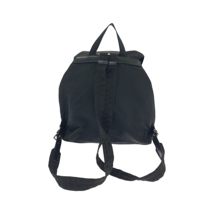 PRADA Backpack Nylon Black SilverMetal Test Triangle With logo