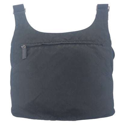 PRADA Shoulder Bag Nylon black Test Triangle With logo