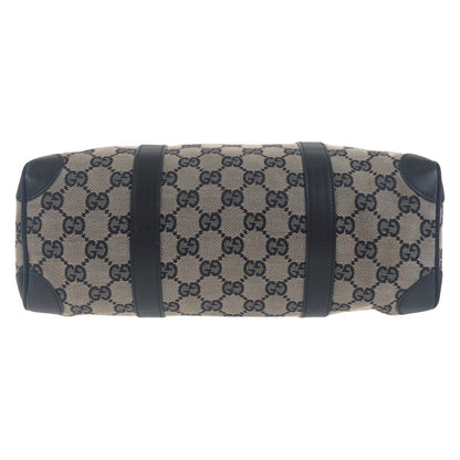 GUCCI Handbag 000 0851 GG canvas Black, Gray, Gold Metal