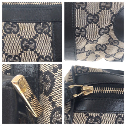 GUCCI Handbag 000 0851 GG canvas Black, Gray, Gold Metal