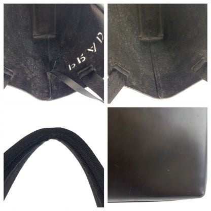 PRADA Tote Bag leather Black black Punching logo