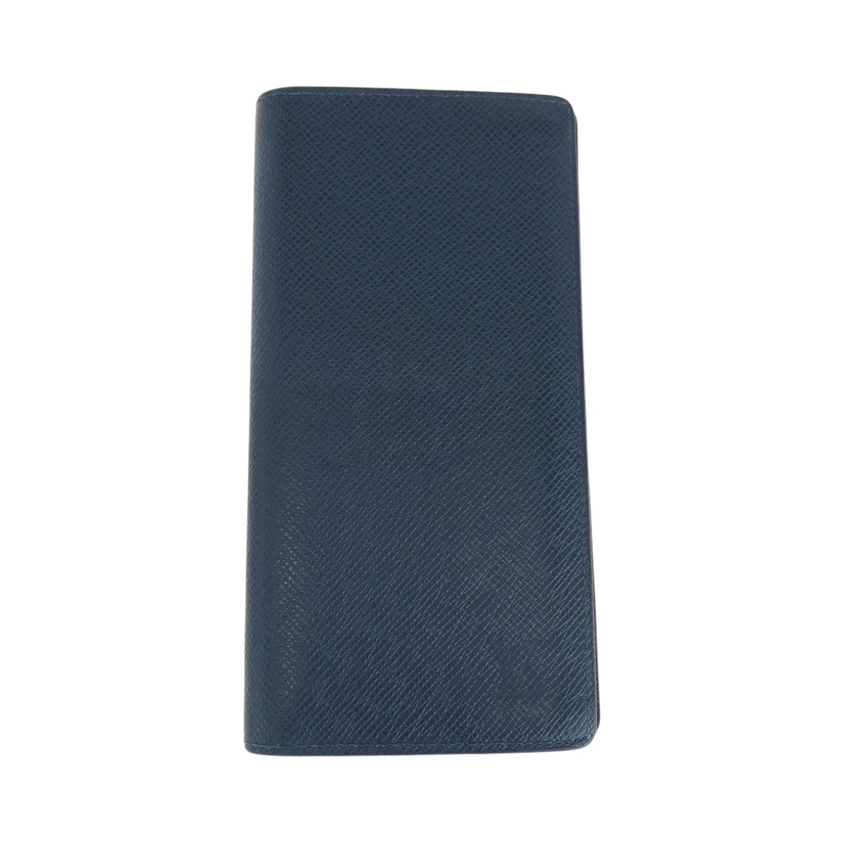 LOUIS VUITTON Long Wallet Purse M30662 Taiga Blue Silver Metal Taiga Portefeuille Braza