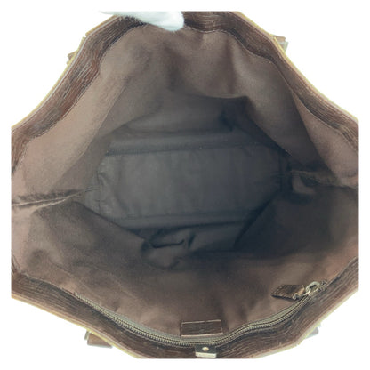 GUCCI Tote Bag 131220 GG Supreme Canvas Beige Brown SilverMetal