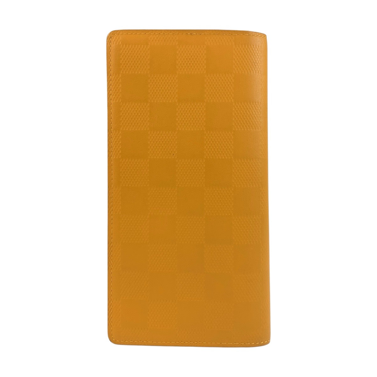 LOUIS VUITTON Long Wallet Purse N63146 leather Solar Yellow SilverMetal Damier Anfini Portefeuille Braza