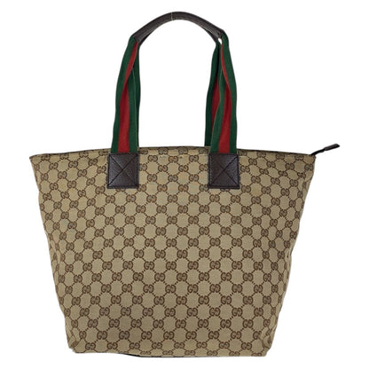 GUCCI Tote Bag 131231 GG canvas Beige brown Sherry line