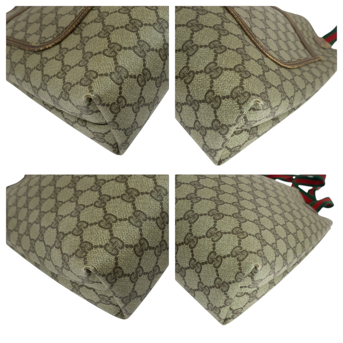GUCCI Tote Bag 39 02 003 GG Supreme Canvas Brown Old Gucci Shelly Line