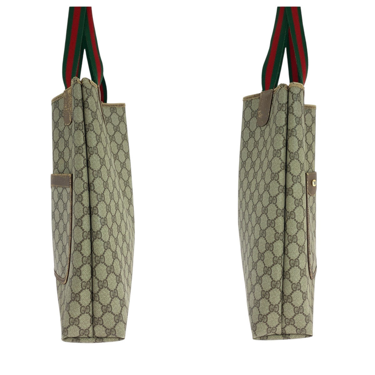 GUCCI Tote Bag 39 02 003 GG Supreme Canvas Brown Old Gucci Shelly Line