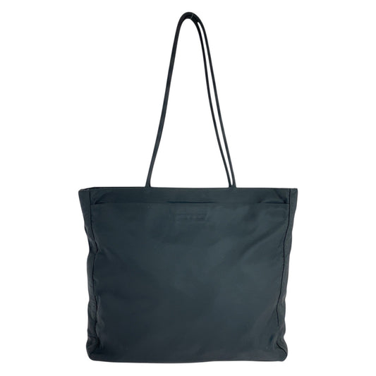 PRADA Shoulder Bag Nylon Black SilverMetal Test Triangle With logo
