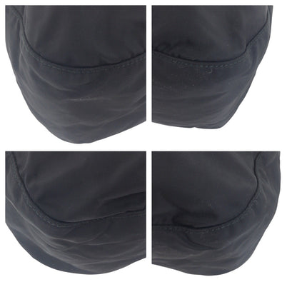 PRADA Shoulder Bag Nylon Black SilverMetal Test Triangle With logo