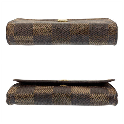 LOUIS VUITTON Coin case N61930 PVC Brown Damier Portonet plat