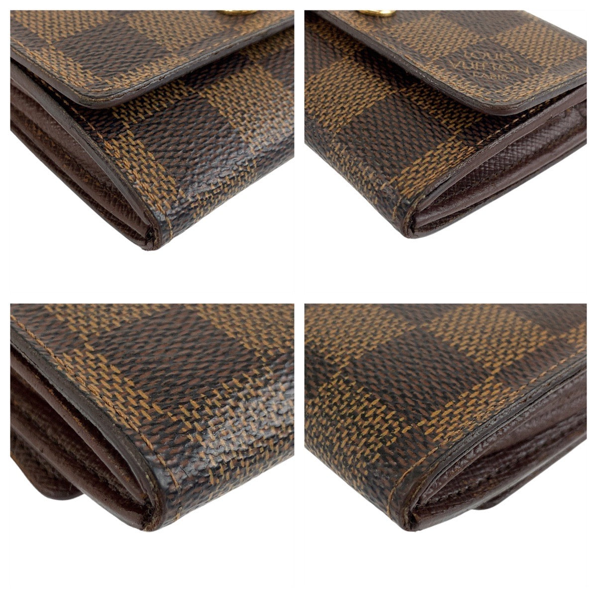 LOUIS VUITTON Coin case N61930 PVC Brown Damier Portonet plat