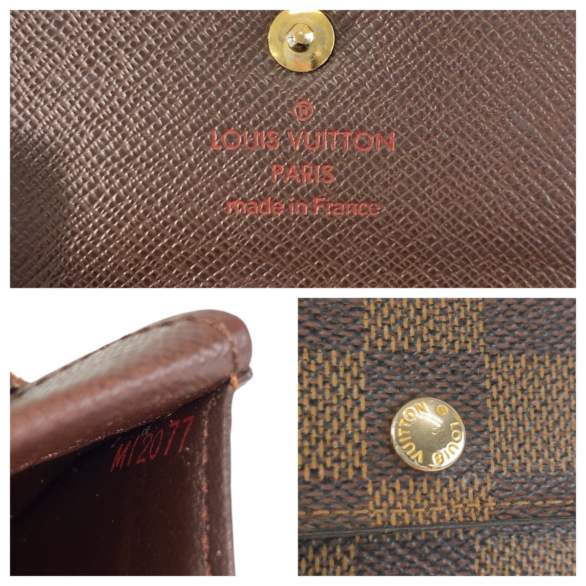 LOUIS VUITTON Coin case N61930 PVC Brown Damier Portonet plat