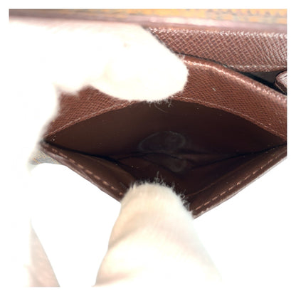 LOUIS VUITTON Coin case N61930 PVC Brown Damier Portonet plat