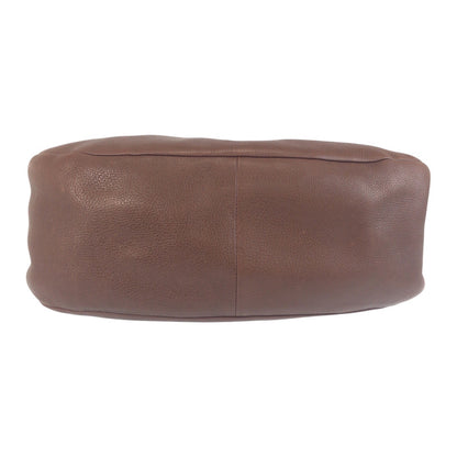 PRADA Shoulder Bag leather Brown Gold Metal Vitterodino