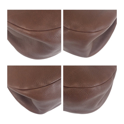 PRADA Shoulder Bag leather Brown Gold Metal Vitterodino