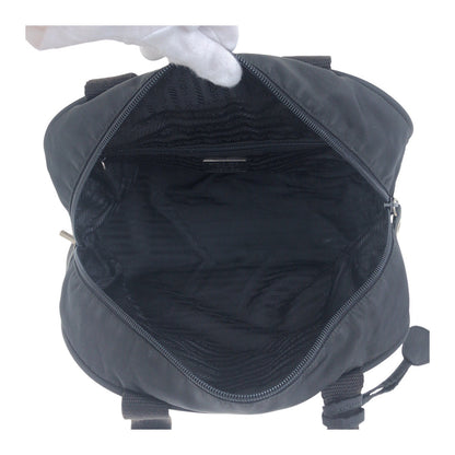PRADA Tote Bag Nylon Black SilverMetal Test Triangle With logo