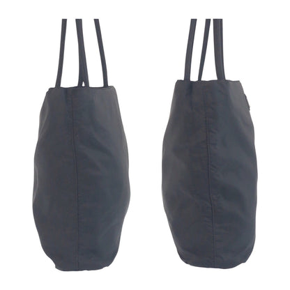PRADA Tote Bag Nylon Black SilverMetal Test Triangle With logo