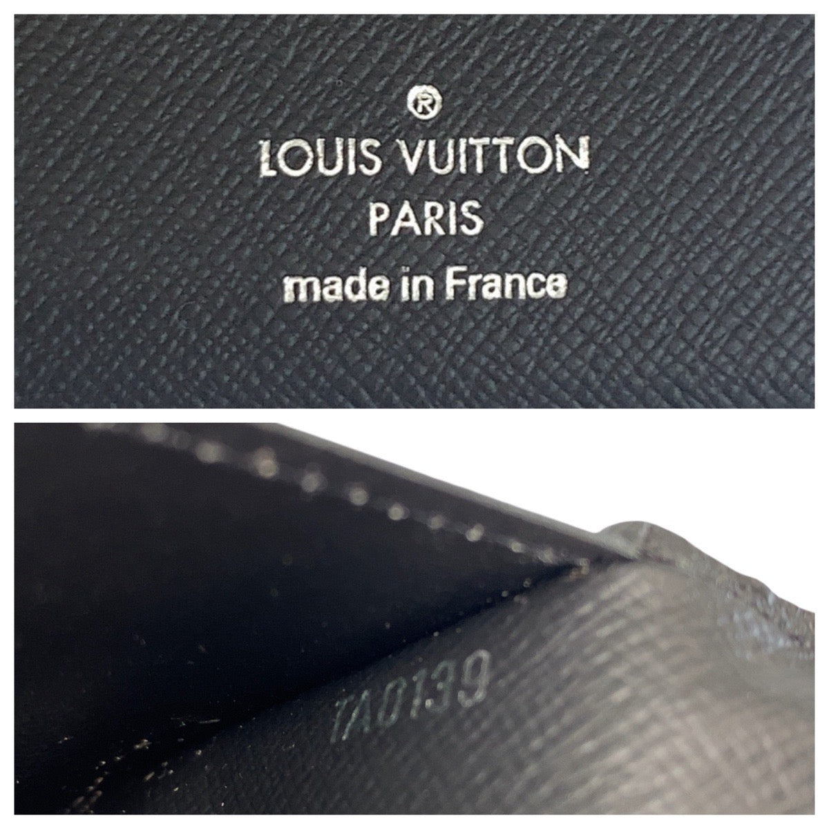 LOUIS VUITTON Long Wallet Purse N62227 PVC black black gray Damier Graphite Portefeuille Ron