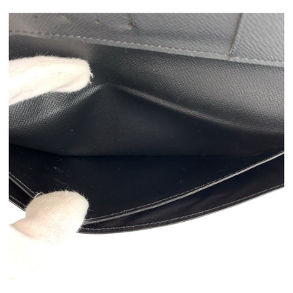 LOUIS VUITTON Long Wallet Purse N62227 PVC black black gray Damier Graphite Portefeuille Ron