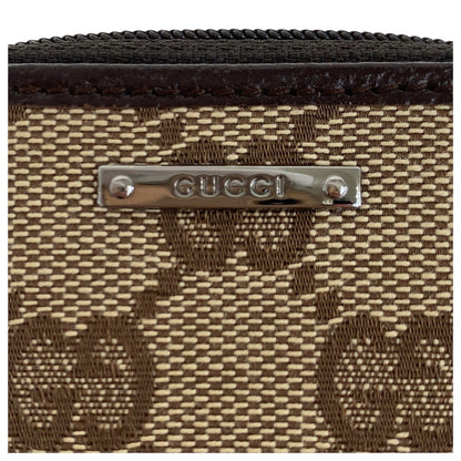 GUCCI Coin case 115255 GG canvas Brown