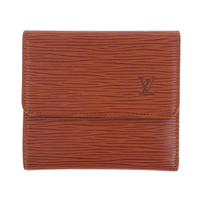LOUIS VUITTON Tri-fold wallet M63483 leather Kenya Brown Brown Gold Metal Epi Porto Monevier Cartes Crdit