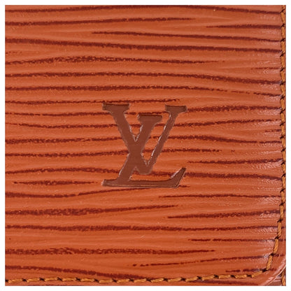 LOUIS VUITTON Tri-fold wallet M63483 leather Kenya Brown Brown Gold Metal Epi Porto Monevier Cartes Crdit