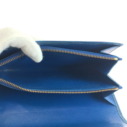 LOUIS VUITTON Long Wallet Purse M6359G Epi Leather Blue GoldMetal Epi Porto Monnet Credit