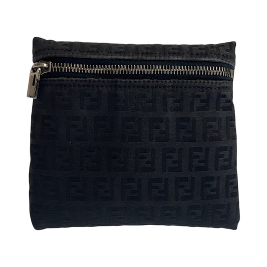 FENDI Pouch 7N0012 Nylon Black SilverMetal Zucchino