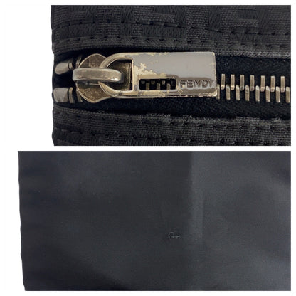 FENDI Pouch 7N0012 Nylon Black SilverMetal Zucchino
