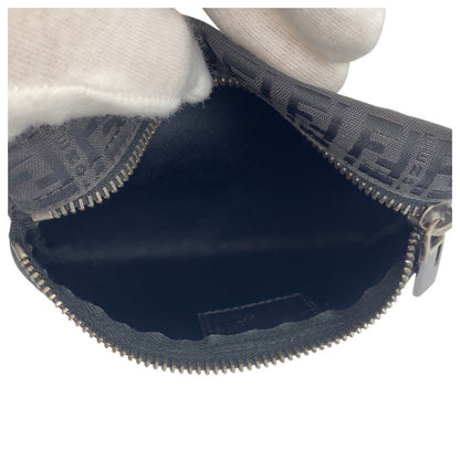 FENDI Pouch 7N0012 Nylon Black SilverMetal Zucchino
