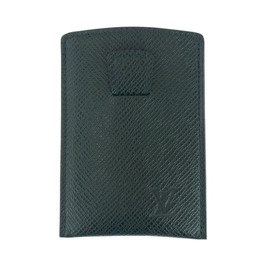 LOUIS VUITTON Card Case M30544 leather Epithea dark green Epi Etui Cult Devisite Toilette