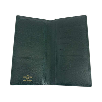 LOUIS VUITTON Long Wallet Purse M30404  Taiga Episea Green Taiga Porto 14 Cult Credit