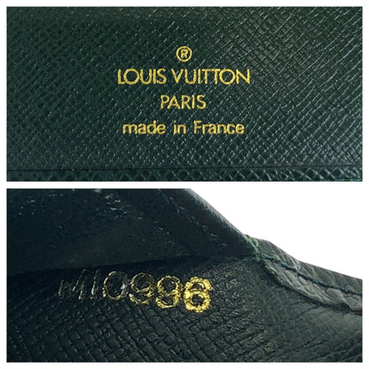LOUIS VUITTON Long Wallet Purse M30404  Taiga Episea Green Taiga Porto 14 Cult Credit