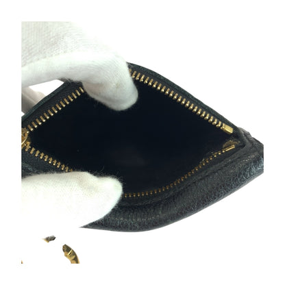 LOUIS VUITTON Coin case M60633 leather black Monogram Unplant Pochette cree