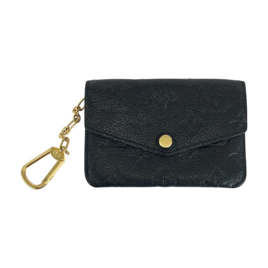 LOUIS VUITTON Coin case M60633 leather black Monogram Unplant Pochette cree