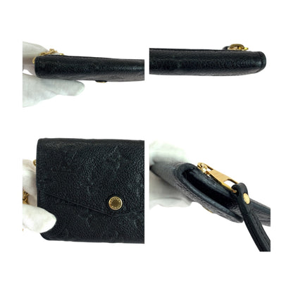 LOUIS VUITTON Coin case M60633 leather black Monogram Unplant Pochette cree