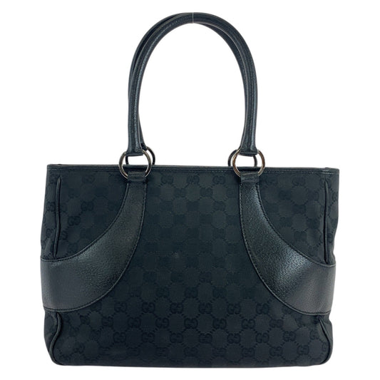 GUCCI Tote Bag 113 011 GG canvas Black SilverMetal