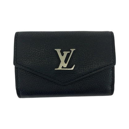 LOUIS VUITTON Tri-fold wallet M63921 leather black Portefeuille Rock Mini