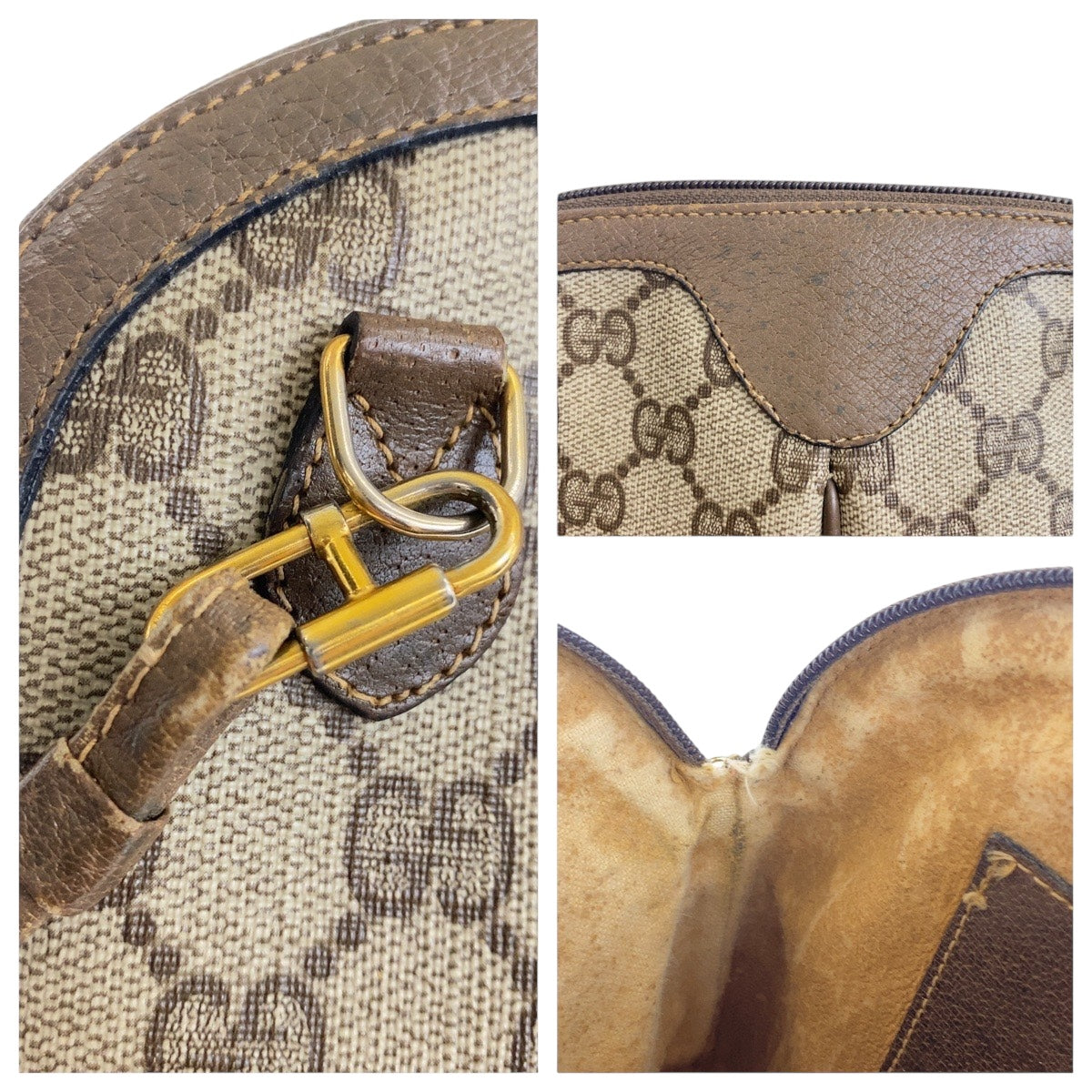 GUCCI Shoulder Bag 904 02 047 GG Supreme Canvas Beige multicolor Old Gucci Shelly Line