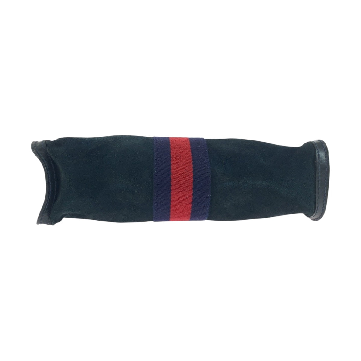 GUCCI Clutch bag Suede Navy Red Blue Old Gucci Shelly Line
