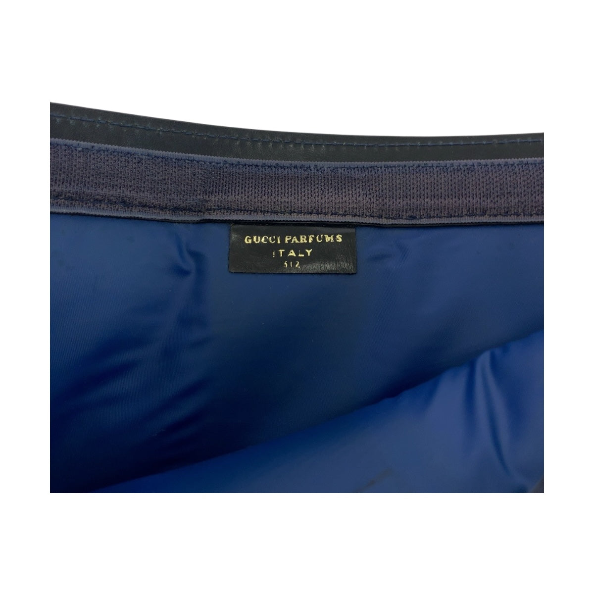 GUCCI Clutch bag Suede Navy Red Blue Old Gucci Shelly Line
