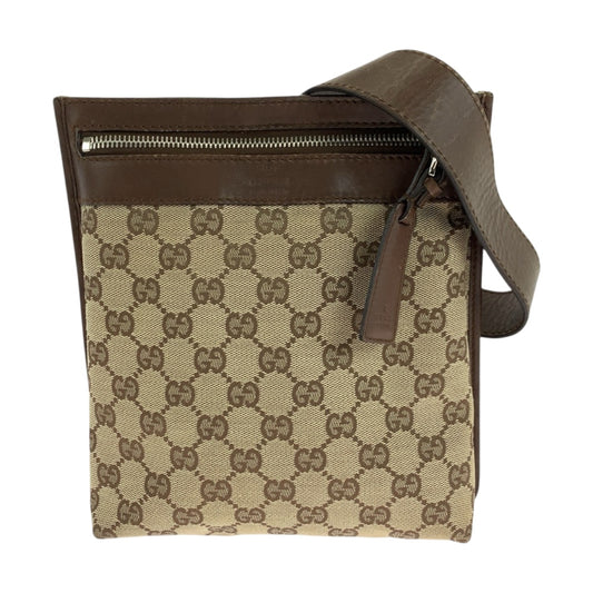 GUCCI Shoulder Bag 92562 GG canvas Beige Brown SilverMetal