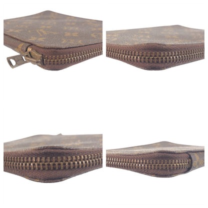 LOUIS VUITTON passport case leather Brown Gold Metal Monogram Couvertleur Paspole