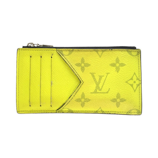 LOUIS VUITTON Coin case M30320 PVC Fluorescent yellow Taigalama Coin card holder
