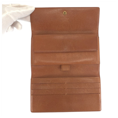 LOUIS VUITTON Long Wallet Purse M61215 PVC Brown Gold Metal Monogram Porte Tresor International