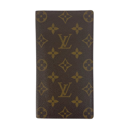 LOUIS VUITTON Long Wallet Purse M61823 PVC Brown Monogram Porte Valeurs Cartes Crdit
