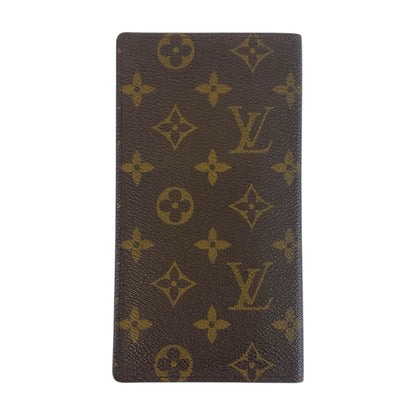 LOUIS VUITTON Long Wallet Purse M61823 PVC Brown Monogram Porte Valeurs Cartes Crdit